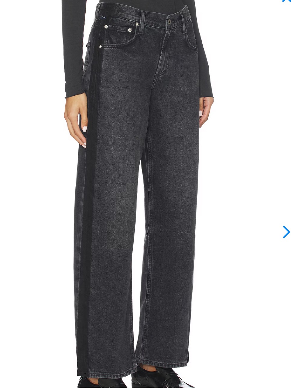 Citizens Of Humanity Lindz Low Rise Easy Straight With Tuxedo Stripe Jeans 27